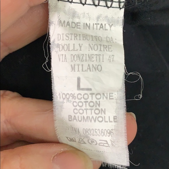 Dolly Noire made in Italy black tee shirt size Lg. - Picture 6 of 6